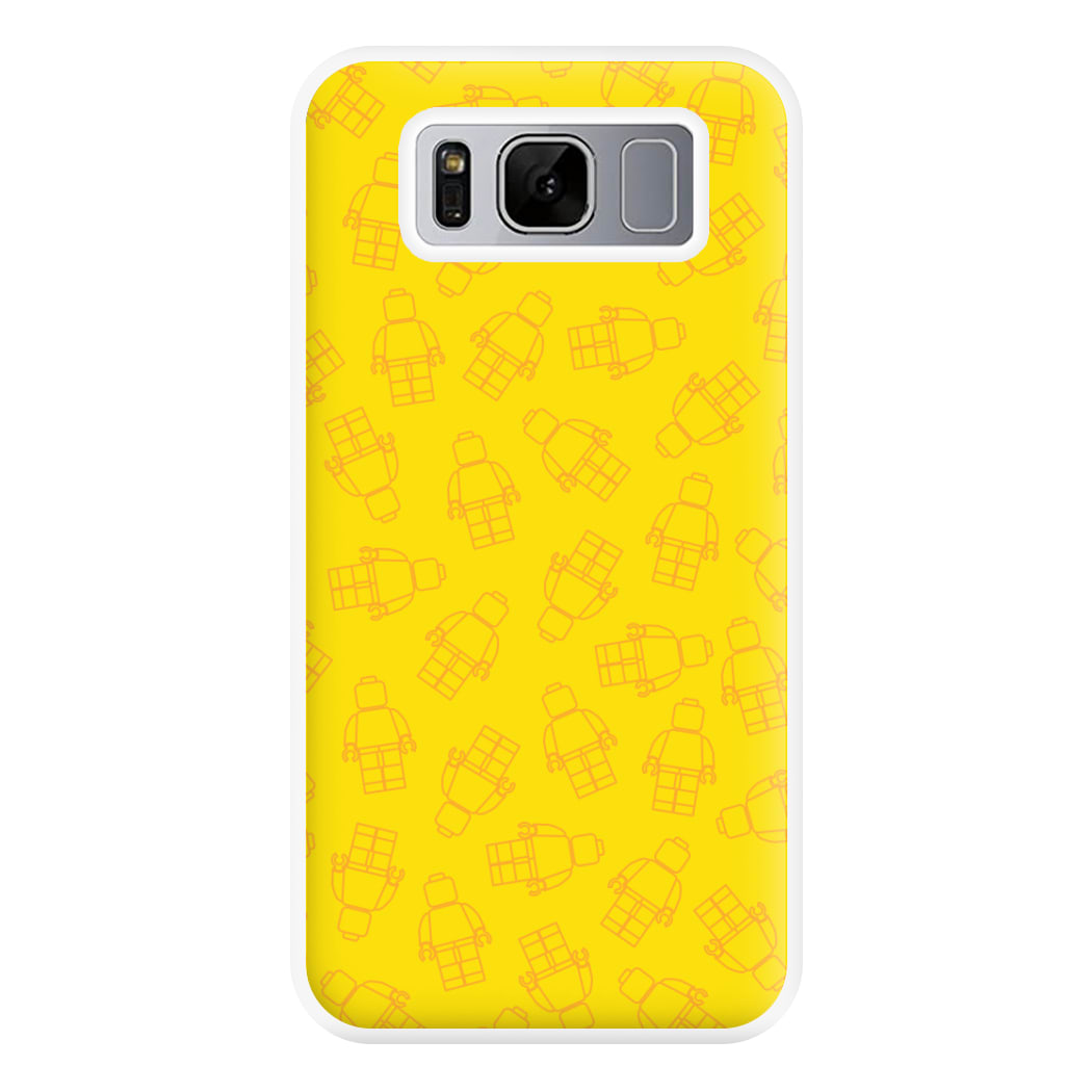 Bricks Figures Pattern Yellow Phone Case for Galaxy S8 Plus