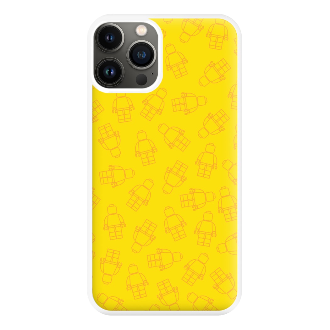 Bricks Figures Pattern Yellow Phone Case for iPhone 11 Pro Max