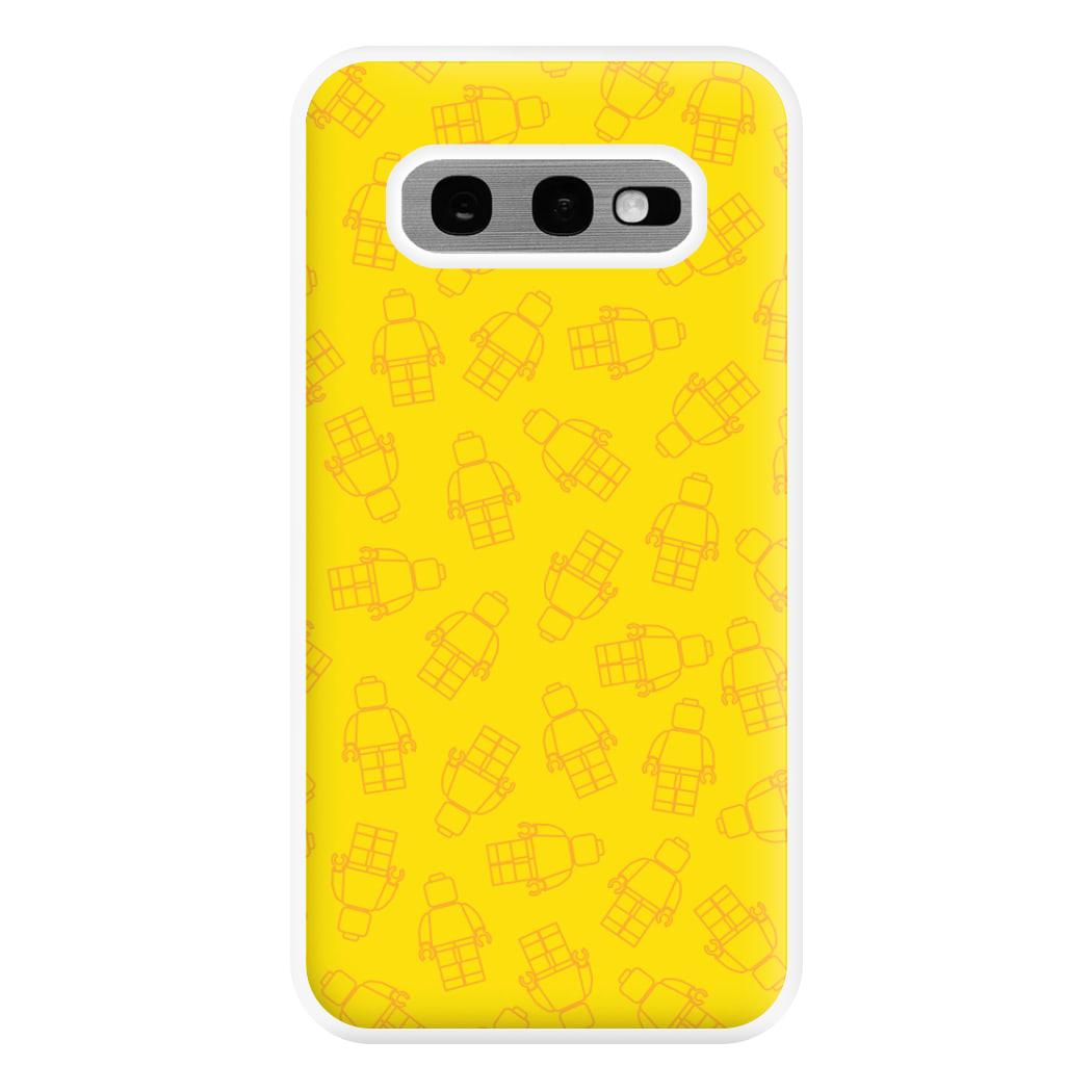 Bricks Figures Pattern Yellow Phone Case for Galaxy S10e