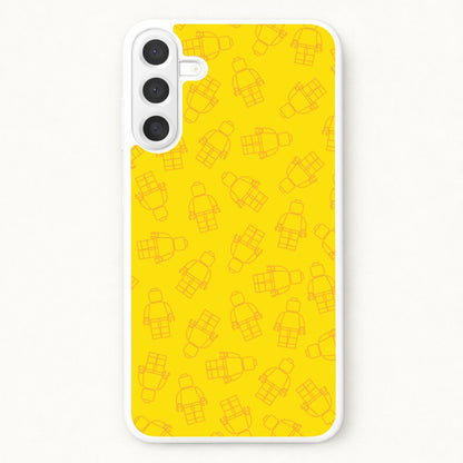Bricks Figures Pattern Yellow Phone Case for Galaxy A57