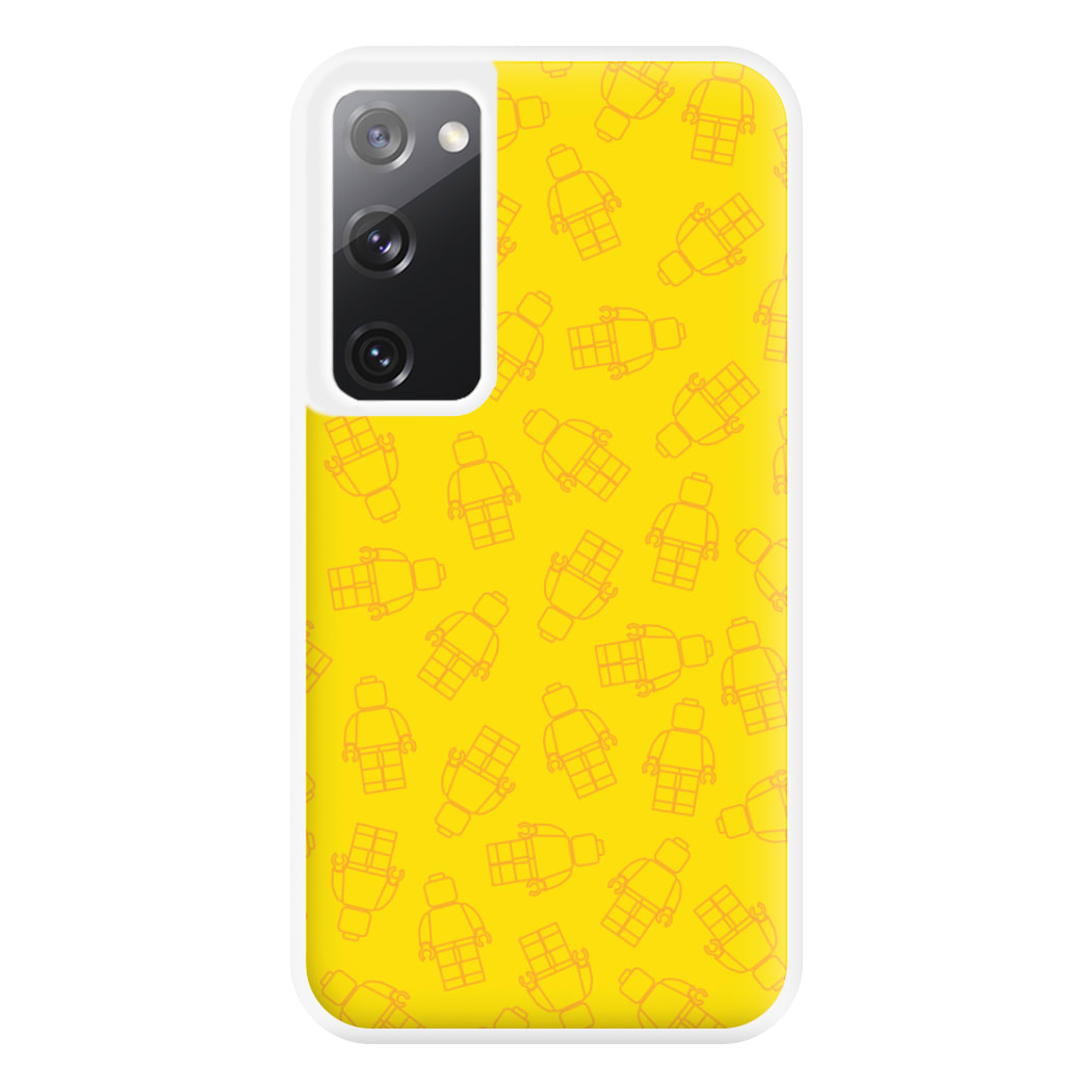 Bricks Figures Pattern Yellow Phone Case for Galaxy S20FE
