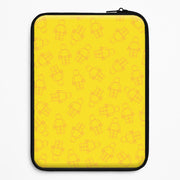 Bricks Figures Pattern Yellow Laptop Sleeve 1