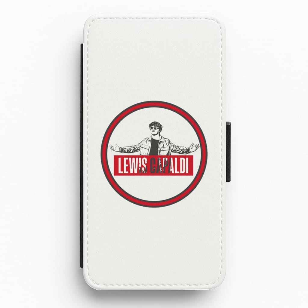 Red Lewis Capaldi Circle Flip / Wallet Phone Case