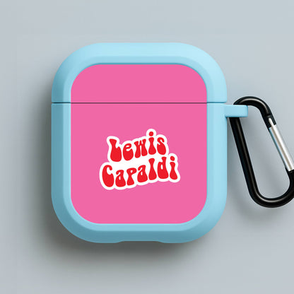 Red Name Blue AirPods Case