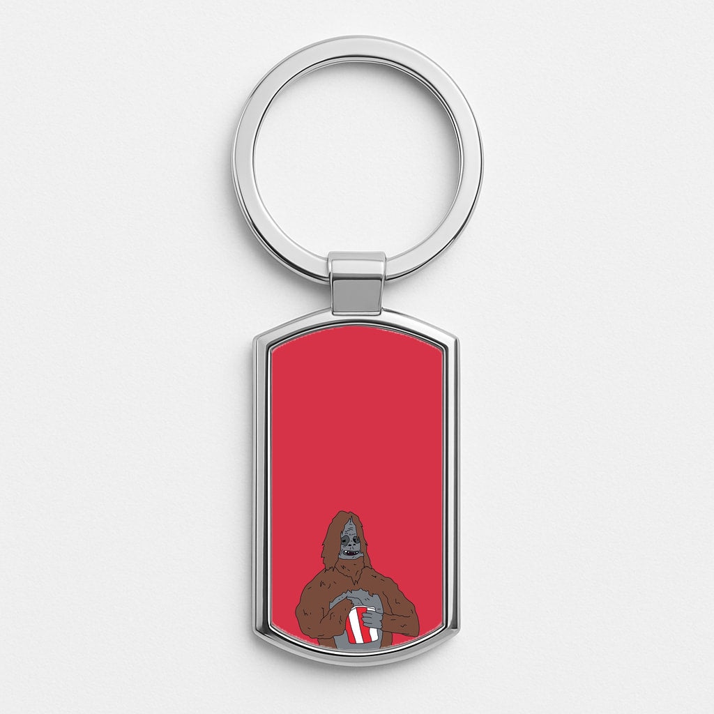 Sassy The Sasquatch Silver Keyring