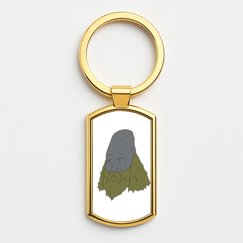 Donny Face Gold Keyring