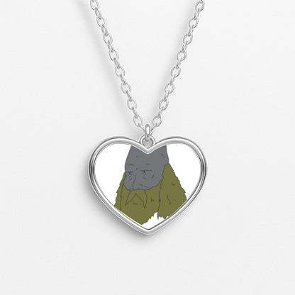 Donny Face Heart Necklace