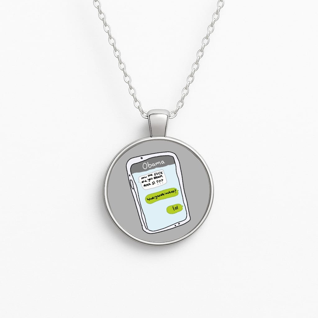 Messaging Obama Necklace