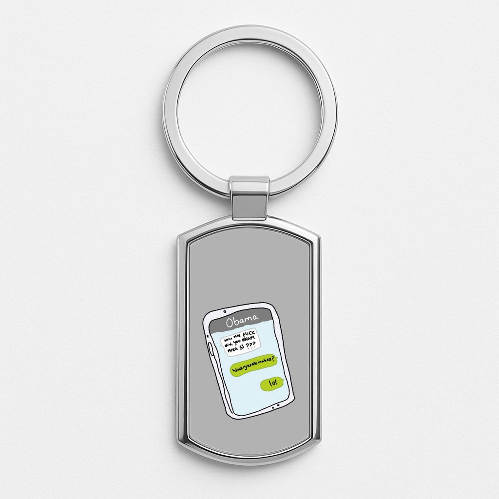Messaging Obama Silver Keyring