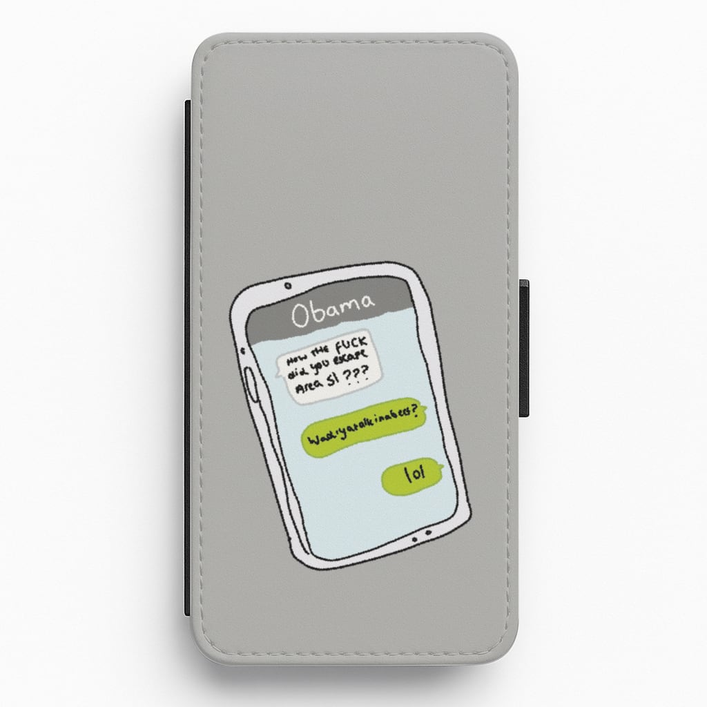 Messaging Obama Flip / Wallet Phone Case