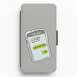 Messaging Obama Flip / Wallet Phone Case