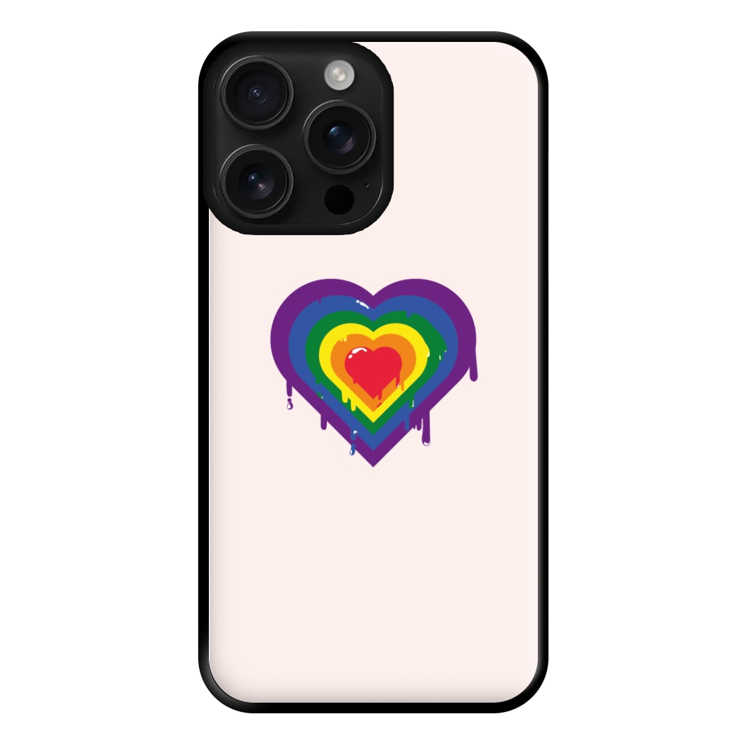 Dripped heart - Pride Phone Case