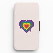 Dripped heart - Pride Flip / Wallet Phone Case 1