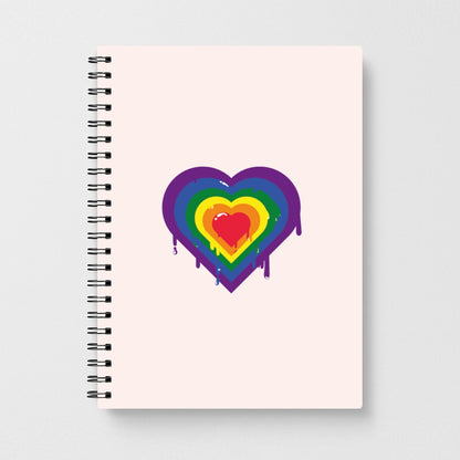 Dripped heart - Pride Notebook