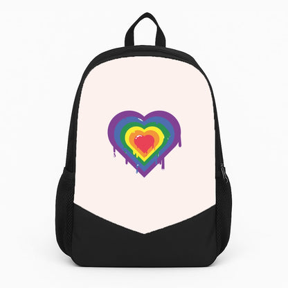 Dripped heart - Pride Large Backpack