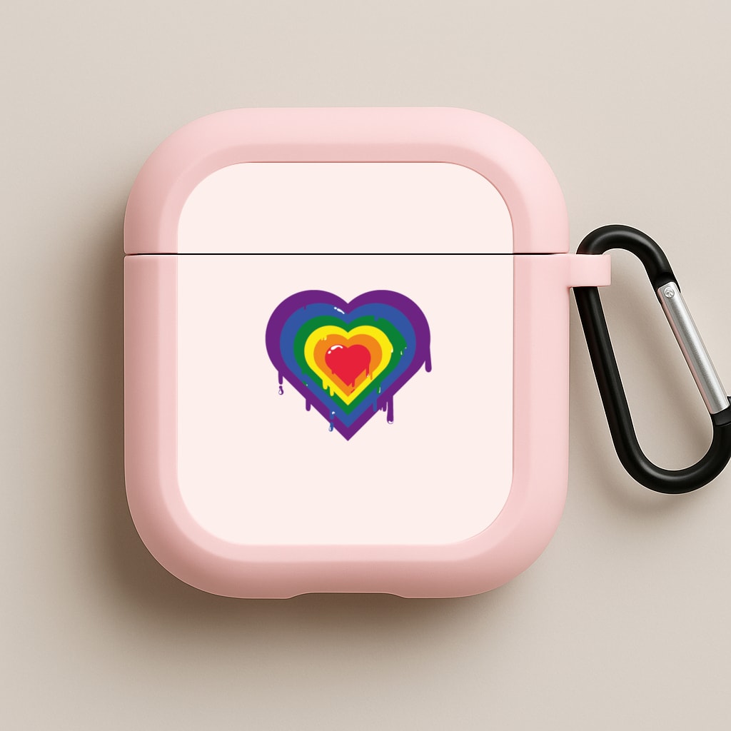 Dripped heart - Pride Pink AirPods Case