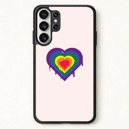 Dripped heart - Pride Phone Case for Galaxy S26 Ultra