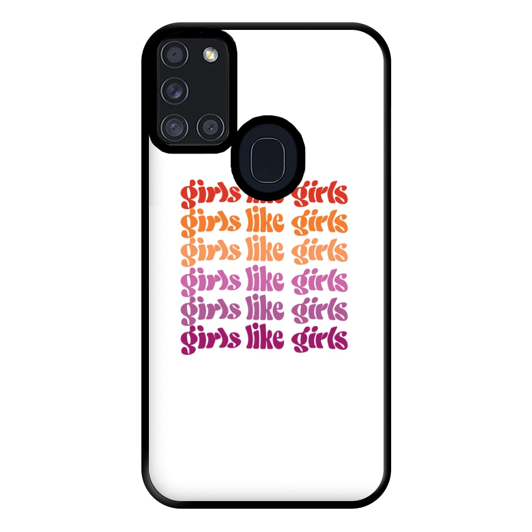 Girls like girls - Pride Phone Case for Galaxy A21s