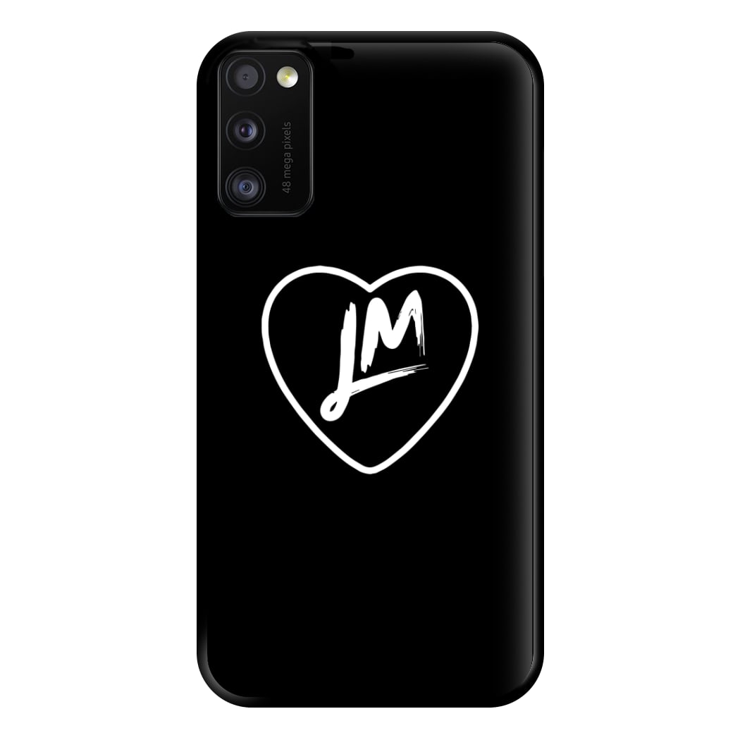 Little Mix Heart Phone Case - Black for Galaxy A41