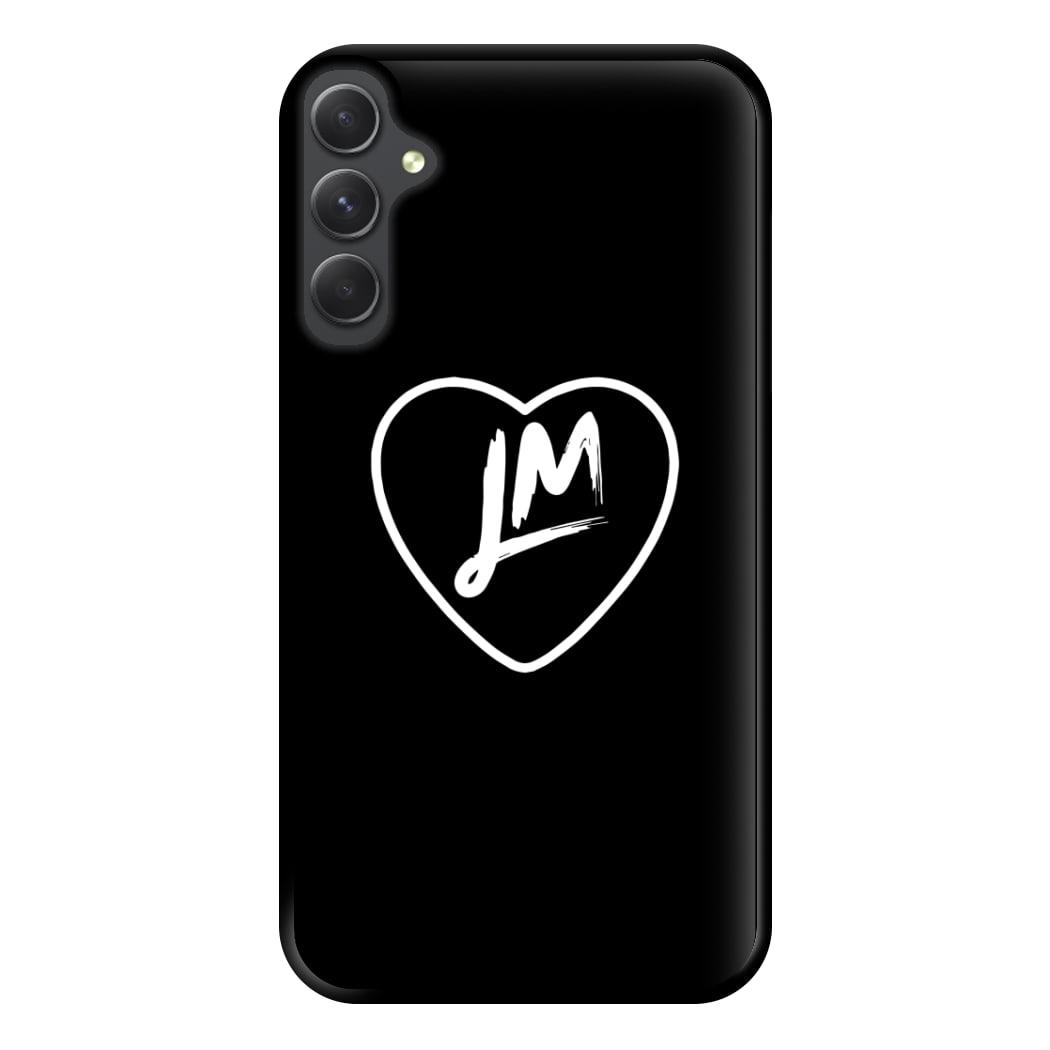 Little Mix Heart Phone Case - Black for Galaxy A34