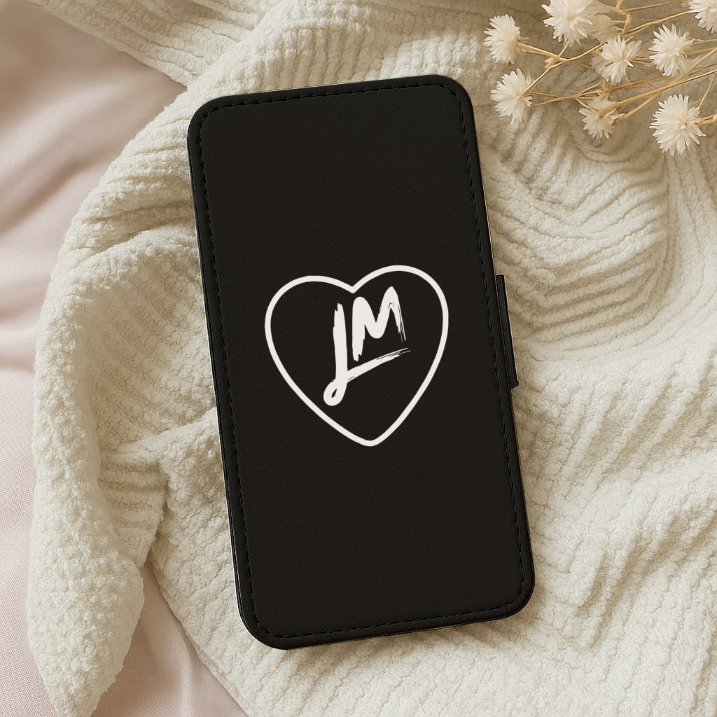 Little Mix Heart Wallet Phone Case - Black