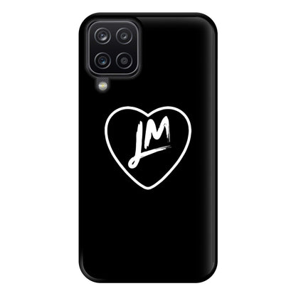 Little Mix Heart Phone Case - Black for Galaxy A12