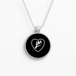 Little Mix Heart Circle Necklace - Black