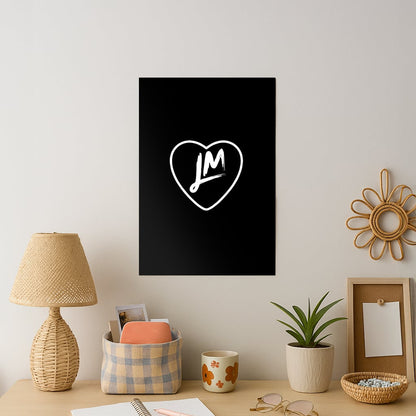 Little Mix Heart Art Print - Black