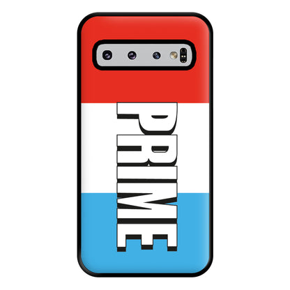 Prime - White And Red Phone Case for Galaxy S10 Plus