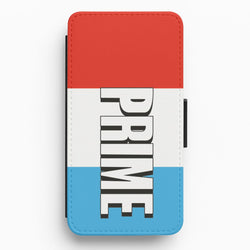 Prime - White And Red Flip / Wallet Phone Case