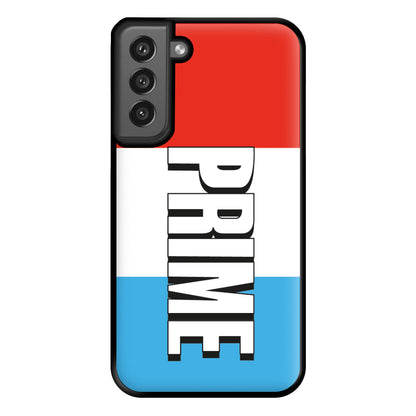 Prime - White And Red Phone Case for Galaxy S21FE