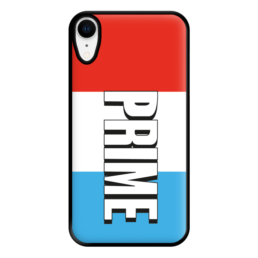 Prime - White And Red Phone Case for iPhone XR