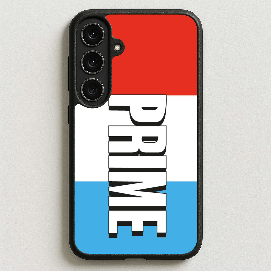 Prime - White And Red Phone Case for Galaxy S25FE