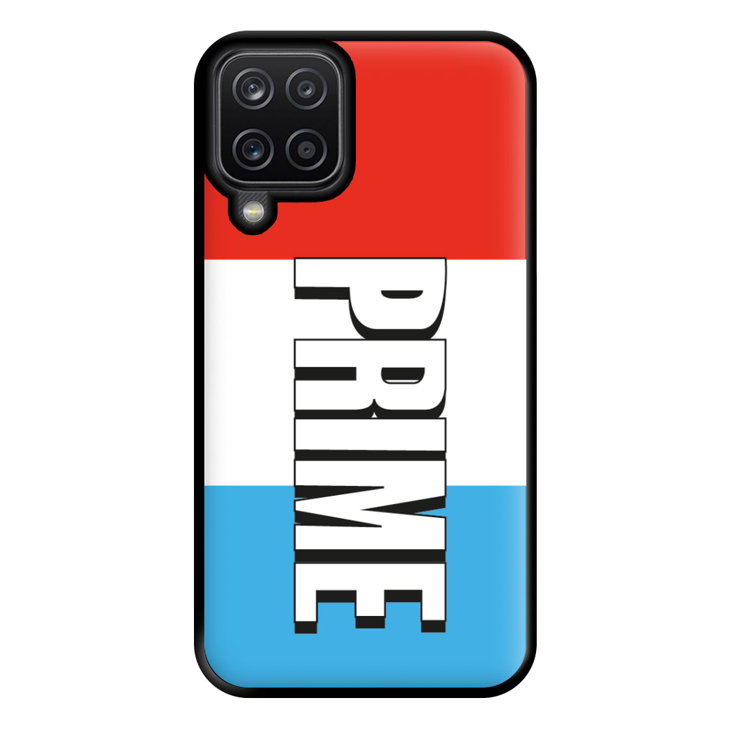 Prime - White And Red Phone Case for Galaxy A12