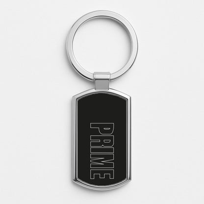 Prime - Black Silver Keyring
