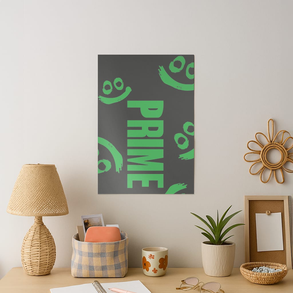 Prime - Green And Black Art Print