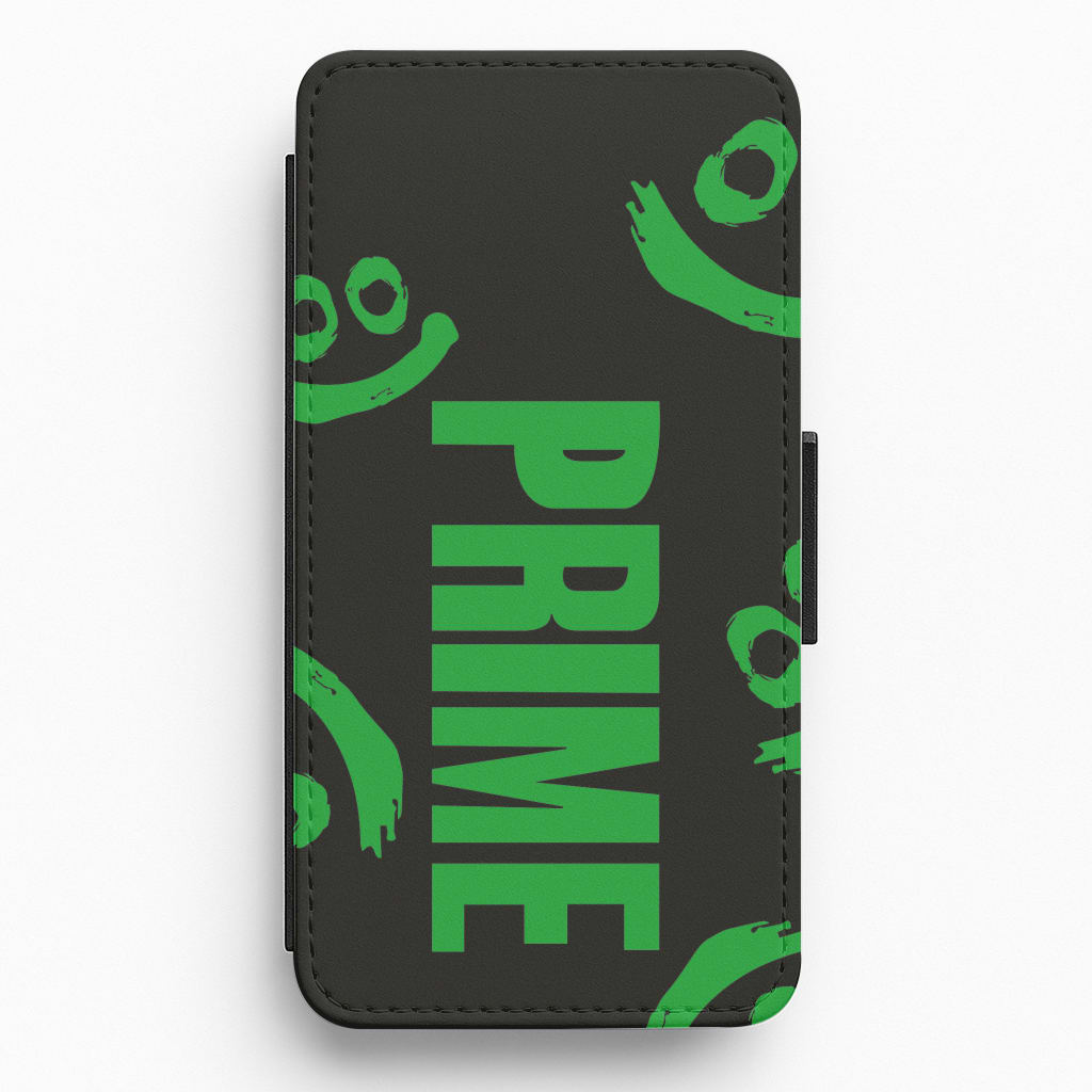 Prime - Green And Black Flip / Wallet Phone Case