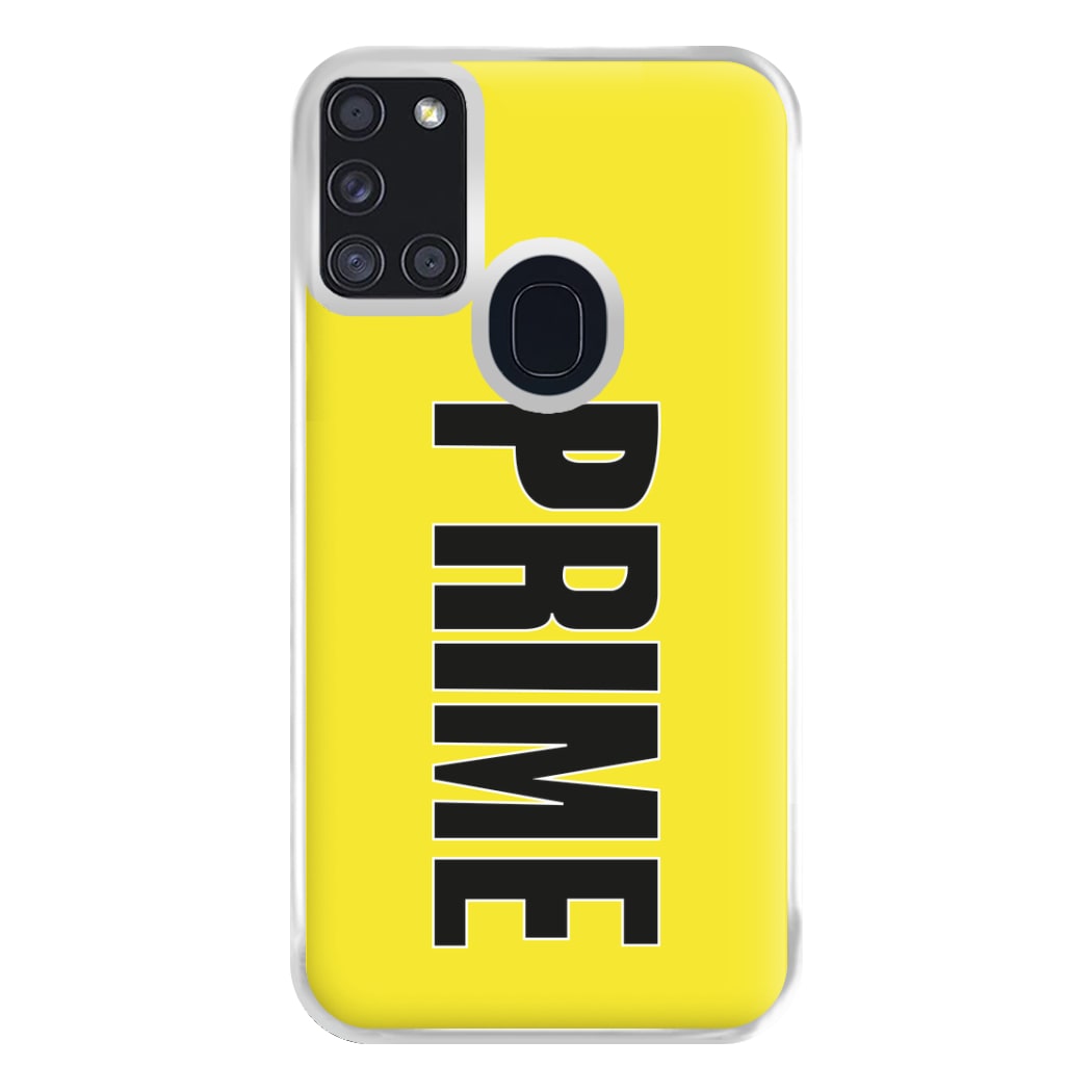 Prime - Yellow Phone Case for Galaxy A21s