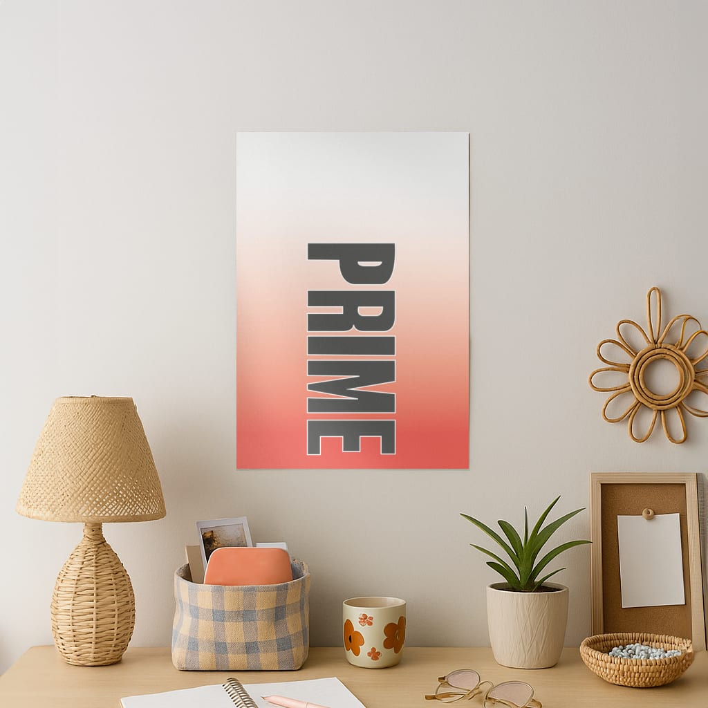 Prime - Red Gradient Art Print