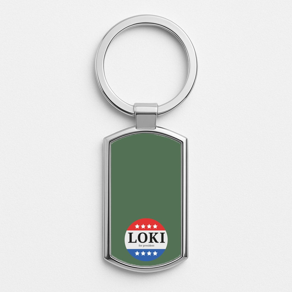 Loki For President Luxury Keyring