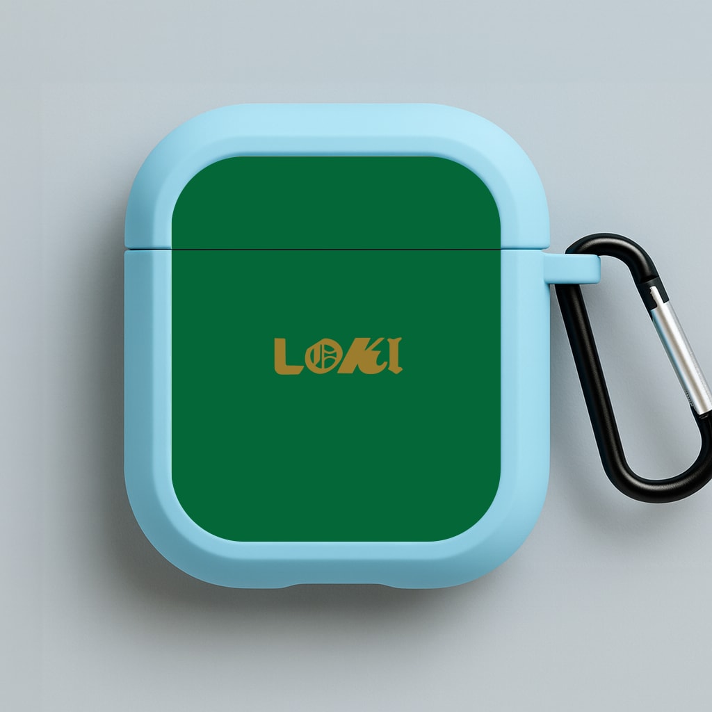 Logo Blue AirPods Case