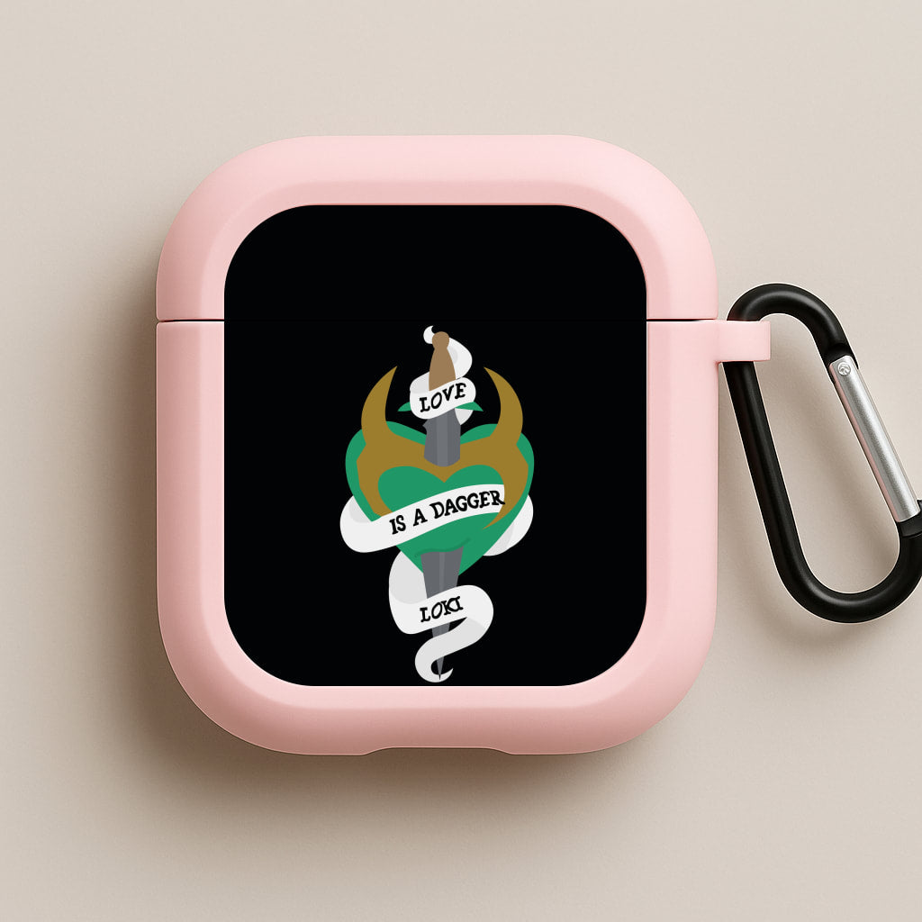 Love Is A Dagger Pink AirPods Case