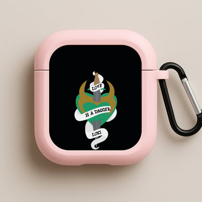 Love Is A Dagger Pink AirPods Case