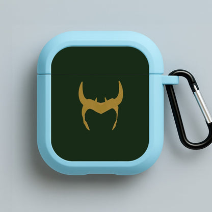 The Horned Helmet Blue AirPods Case