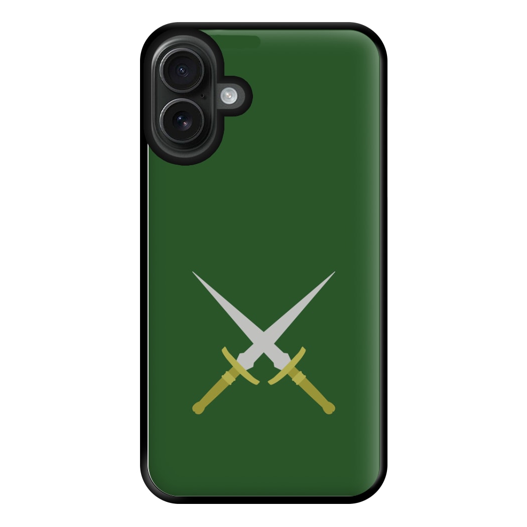 Double Daggers Phone Case for iPhone 16 Plus