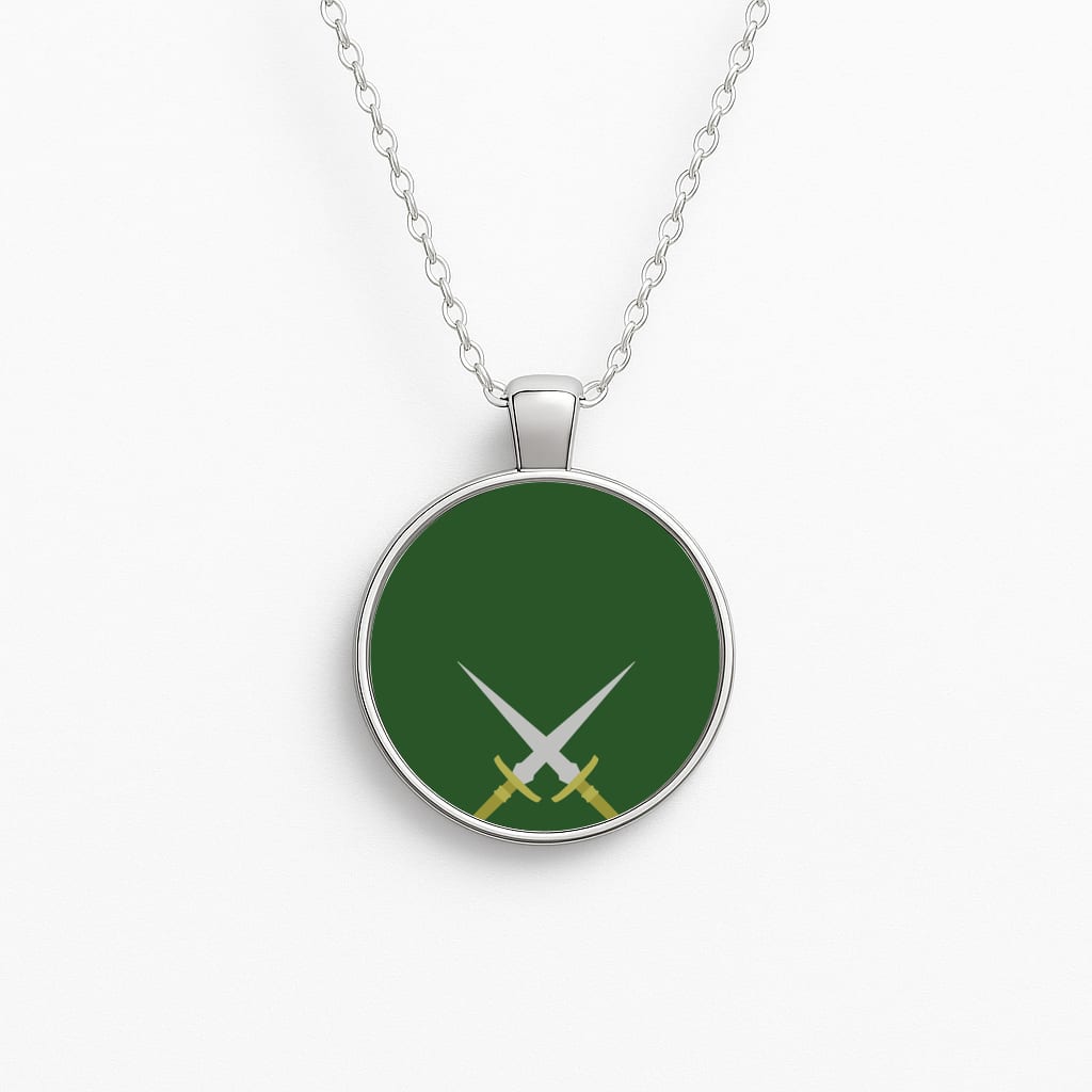 Double Daggers Circle Necklace