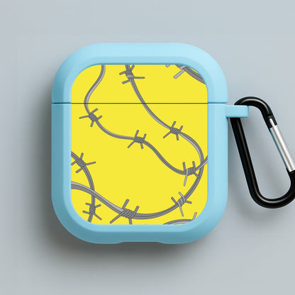 Barbed Wire - Post Blue AirPods Case