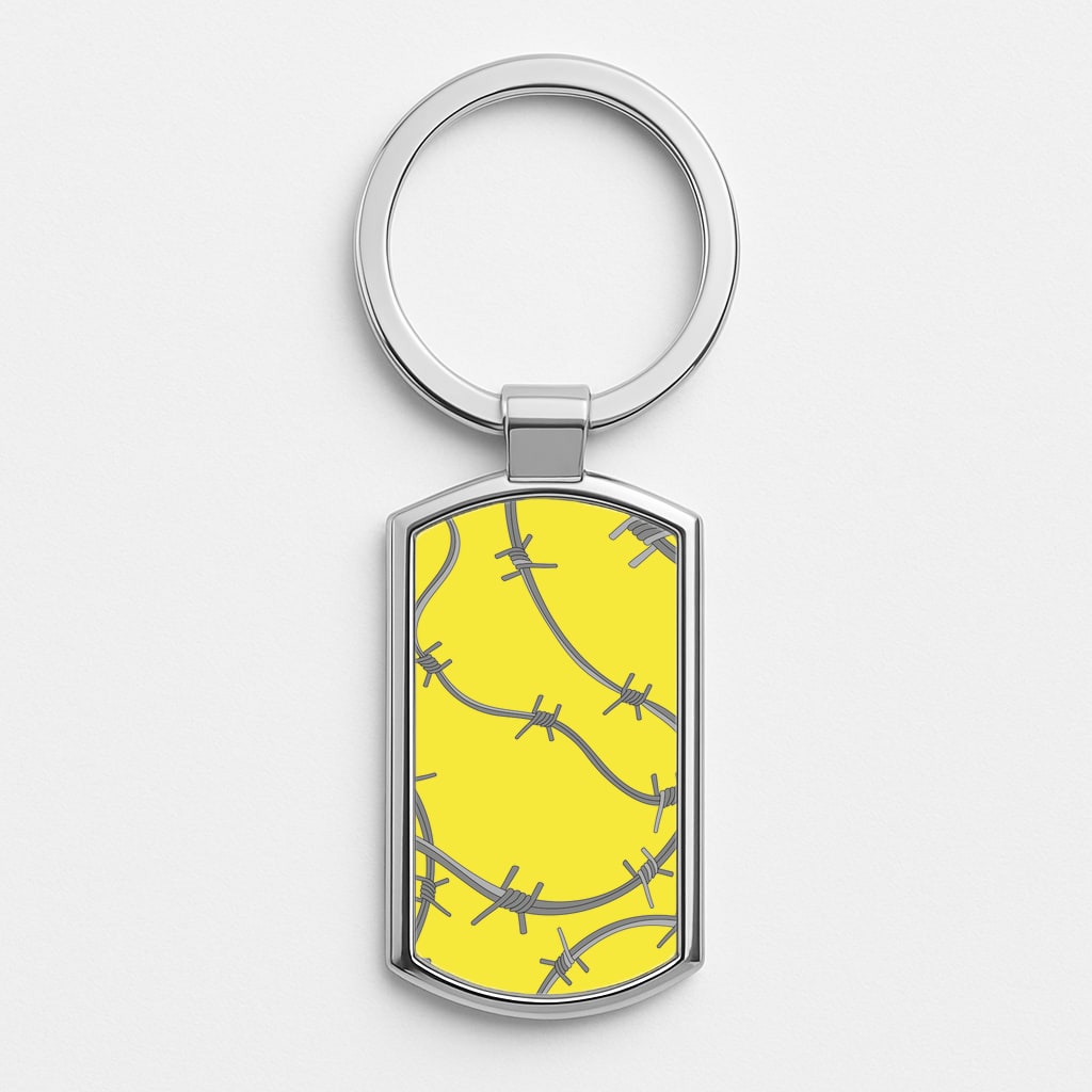 Barbed Wire - Post Silver Keyring