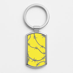 Barbed Wire - Post Silver Keyring