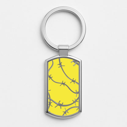 Barbed Wire - Post Silver Keyring